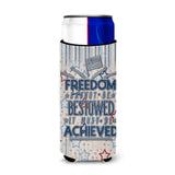 Caroline'S Treasures Freedom Must Be Achieved Michelob Ultra Hugger For Slim Cans, Multicolor