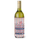 Caroline'S Treasures Bb5444Literk Freedom I Love America Wine Bottle Beverage Insulator Hugger, 750Ml, Multicolor