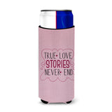 Caroline'S Treasures True Love Stories Never End Michelob Ultra Hugger For Slim Cans, Multicolor
