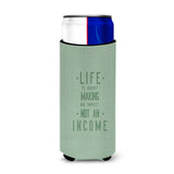 Caroline'S Treasures Life Is Making An Impact Michelob Ultra Hugger For Slim Cans, Multicolor