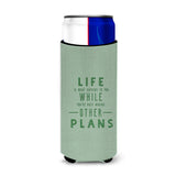 Caroline'S Treasures Life Is What Happens Michelob Ultra Hugger For Slim Cans, Multicolor