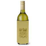 Caroline'S Treasures Bb5457Literk Give Thanks Blessings Wine Bottle Beverage Insulator Hugger, 750Ml, Multicolor
