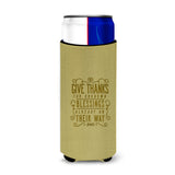 Caroline'S Treasures Give Thanks Blessings Michelob Ultra Hugger For Slim Cans, Multicolor