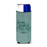 Caroline'S Treasures Journeys Are Measured In Friends Michelob Ultra Hugger For Slim Cans, Multicolor