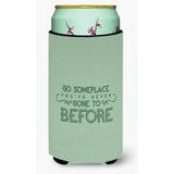 Caroline'S Treasures Go Someplace You'Ve Never Tall Boy Beverage Insulator Hugger, Multicolor