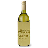 Caroline'S Treasures Bb5464Literk Take Memories Leave Footprints Wine Bottle Beverage Insulator Hugger, 750Ml, Multicolor