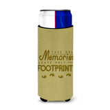 Caroline'S Treasures Take Memories Leave Footprints Michelob Ultra Hugger For Slim Cans, Multicolor