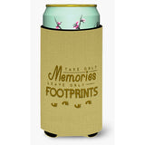 Caroline'S Treasures Take Memories Leave Footprints Tall Boy Beverage Insulator Hugger, Multicolor