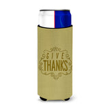 Caroline'S Treasures Give Thanks Michelob Ultra Hugger For Slim Cans, Multicolor