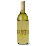 Caroline'S Treasures Bb5470Literk Be Grateful Give Thanks Wine Bottle Beverage Insulator Hugger, 750Ml, Multicolor