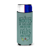 Caroline'S Treasures Education Fruits Are Sweet Teacher Michelob Ultra Hugger For Slim Cans, Multicolor