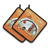 Caroline'S Treasures Greatest Adventure New Camper Pair Of Pot Holders, 7.5Hx7.5W, Multicolor