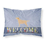 Caroline'S Treasures Yellow Labrador Retriever Welcome Pillowcase, Standard, Multicolor