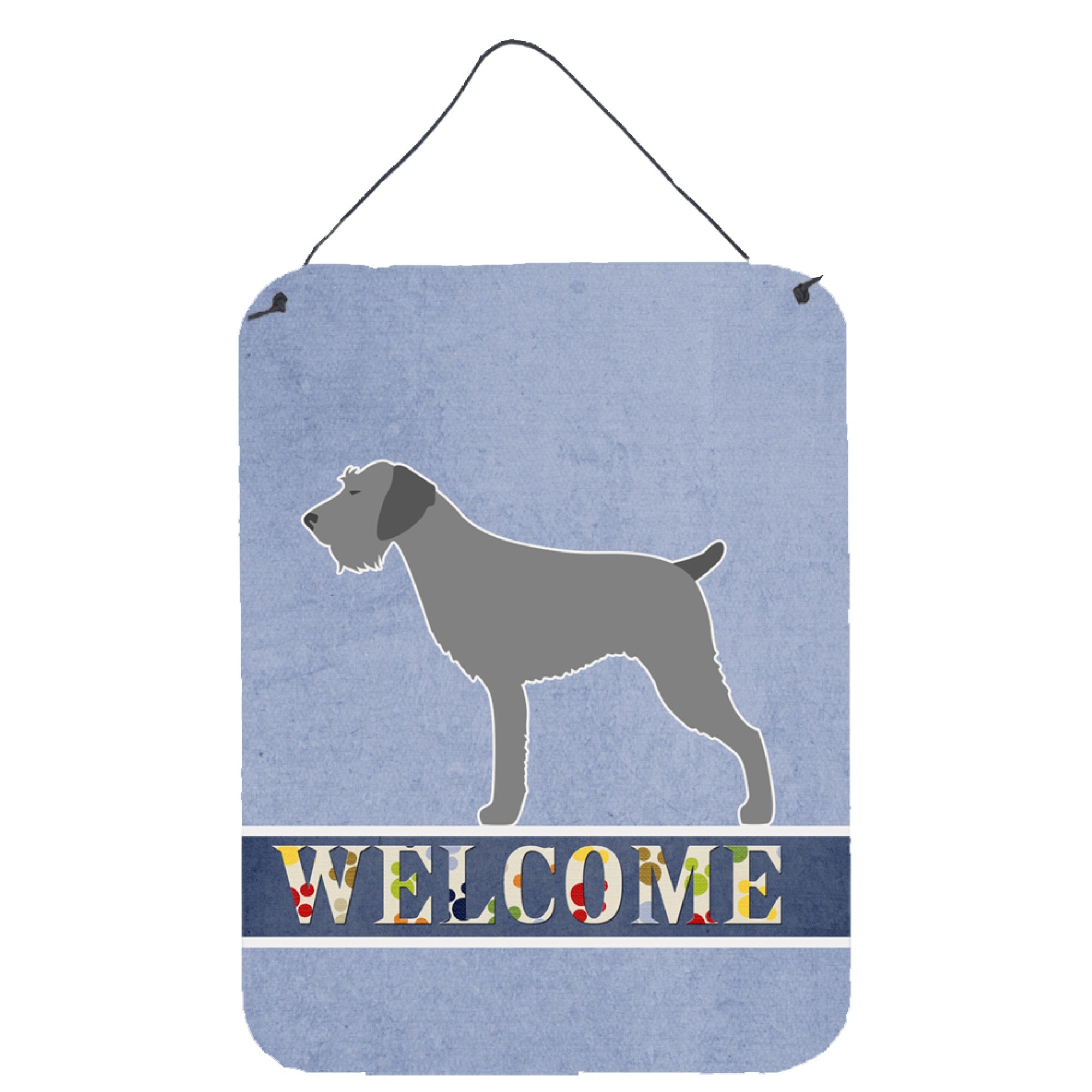 Caroline'S Treasures German Wirehaired Pointer Welcome Metal Print, 16 X 12, Multicolor