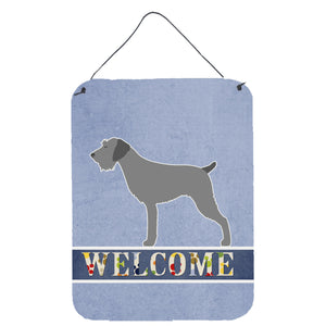 Caroline'S Treasures German Wirehaired Pointer Welcome Metal Print, 16 X 12, Multicolor