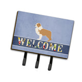 Caroline'S Treasures Red Border Collie Welcome Wall Hook, Triple, Multicolor
