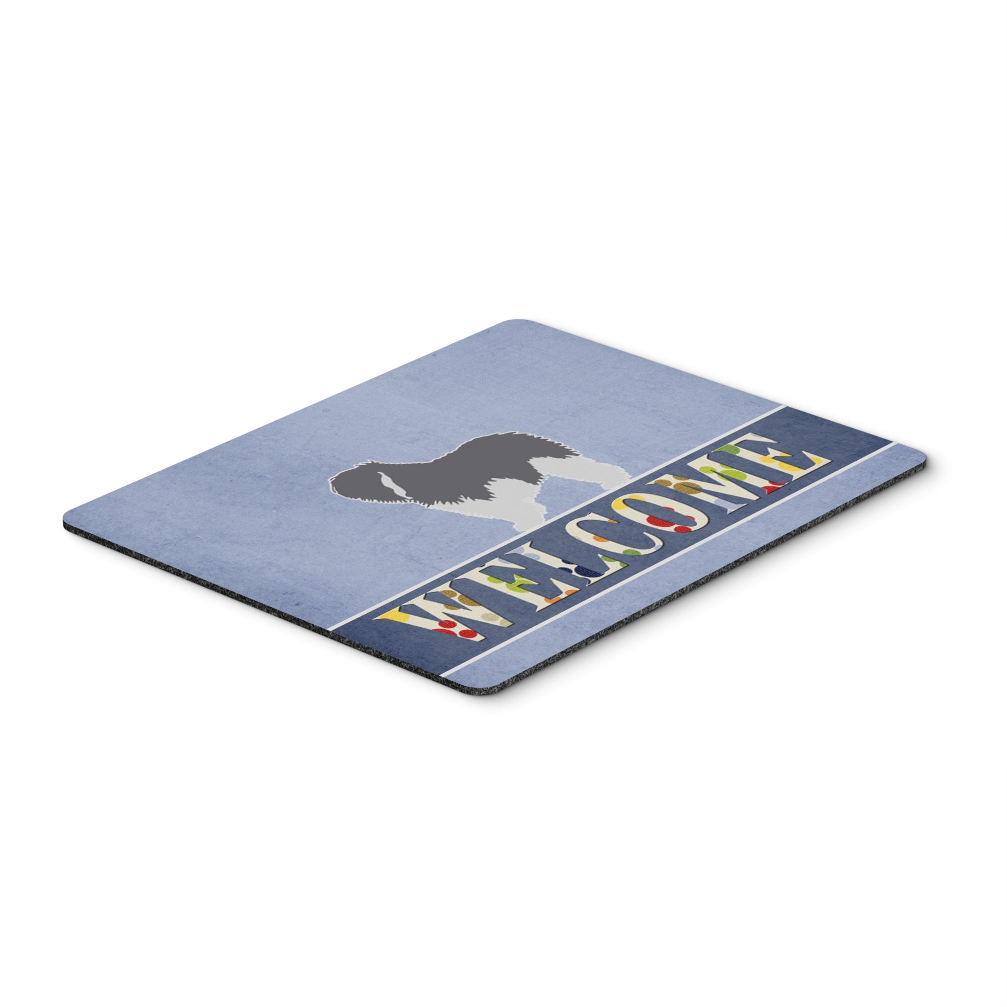 Caroline'S Treasures Polish Lowland Sheepdog Dog Welcome Mouse Pad, Hot Pad Or Trivet, Multicolor, 7.75X9.25  (Bb5536Mp)
