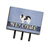 Caroline'S Treasures Japanese Chin Welcome Wall Hook, Triple, Multicolor