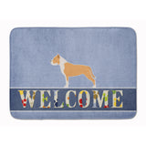 Caroline'S Treasures Staffordshire Bull Terrier Welcome Floor Mat, 19 X 27, Multicolor