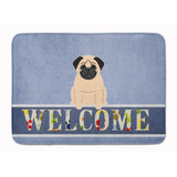 Caroline'S Treasures Pug Fawn Welcome Floor Mat, 19 X 27, Multicolor