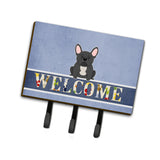 Caroline'S Treasures French Bulldog Black Welcome Wall Hook, Triple, Multicolor