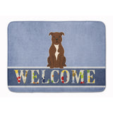 Caroline'S Treasures Staffordshire Bull Terrier Chocolate Floor Mat, 19 X 27, Multicolor
