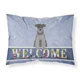 Caroline'S Treasures Miniature Schanuzer Black Silver Pillowcase, Standard, Welcome