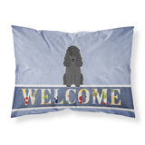 Caroline'S Treasures Welcome Poodle Black Pillowcase, Standard
