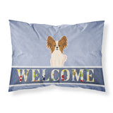 Caroline'S Treasures Papillon Red White Welcome Pillowcase, Standard, Multicolor