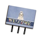 Caroline'S Treasures Shih Tzu Silver White Welcome Wall Hook, Triple, Multicolor