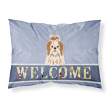 Caroline'S Treasures Shih Tzu Red White Welcome Pillowcase, Standard, Multicolor