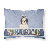 Caroline'S Treasures Shih Tzu Black White Welcome Pillowcase, Standard, Multicolor