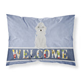 Caroline'S Treasures Bedlington Terrier Blue Welcome Pillowcase, Standard, Multicolor