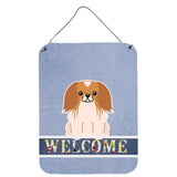 Caroline'S Treasures Pekingnese Penese Red White Welcome Metal Print, 16 X 12, Multicolor