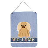 Caroline'S Treasures Pekingnese Fawn Sable Welcome Metal Print, 16 X 12, Multicolor