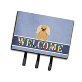 Caroline'S Treasures Pekingnese Fawn Sable Welcome Wall Hook, Triple, Multicolor