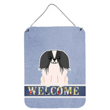 Caroline'S Treasures Pekingnese Penese Black White Welcome Metal Print, 16 X 12, Multicolor