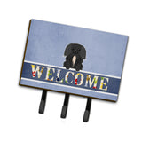 Caroline'S Treasures Pekingnese Black Welcome Wall Hook, Triple, Multicolor