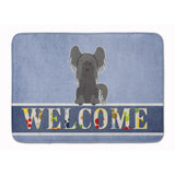 Caroline'S Treasures Chinese Crested Black Welcome Floor Mat, 19 X 27, Multicolor