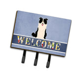 Caroline'S Treasures Border Collie Black White Welcome Wall Hook, Triple