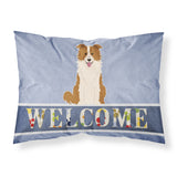 Caroline'S Treasures Border Collie Red White Welcome Pillowcase, Standard,