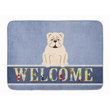 Caroline'S Treasures English Bulldog White Welcome Floor Mat, 19 X 27, Multicolor