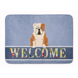 Caroline'S Treasures English Bulldog Fawn White Welcome Floor Mat, 19 X 27, Multicolor