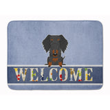 Caroline'S Treasures Wire Haired Dachshund Black Tan Welcome Floor Mat, 19 X 27, Multicolor