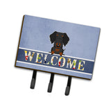 Caroline'S Treasures Wire Haired Dachshund Black Tan Welcome Wall Hook, Triple, Multicolor