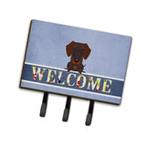 Caroline'S Treasures Welcome Wire Haired Dachshund Chocolate Wall Hook, Triple