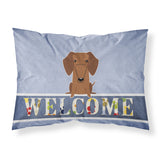 Caroline'S Treasures Dachshund Red Brown Welcome Pillowcase, Standard,