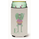 Caroline'S Treasures Alphabet E For Elephant Tall Boy Beverage Insulator Hugger, Multicolor