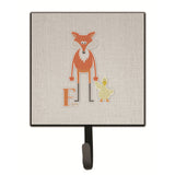 Caroline'S Treasures Alphabet F For Fox Wall Hook, Small, Multicolor