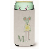 Caroline'S Treasures Alphabet M For Mouse Tall Boy Beverage Insulator Hugger, Multicolor